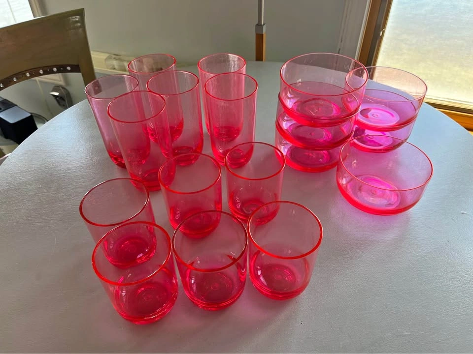 Acrylic Summer Set in pink