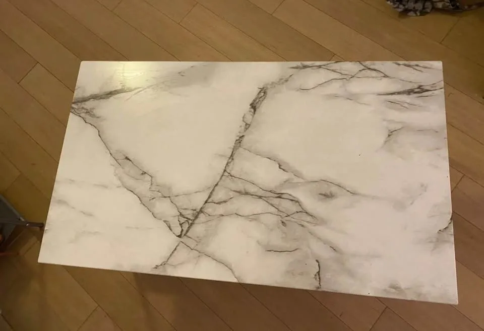 Faux Marble Coffee Table 2 Tier - MOVING SALE - photo 3