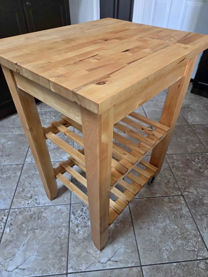 BEKVÄM Kitchen cart, beech