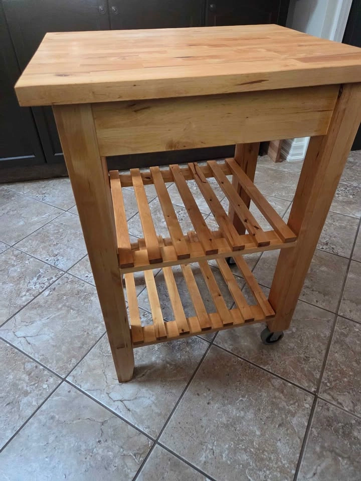 BEKVÄM Kitchen cart, beech - photo 2