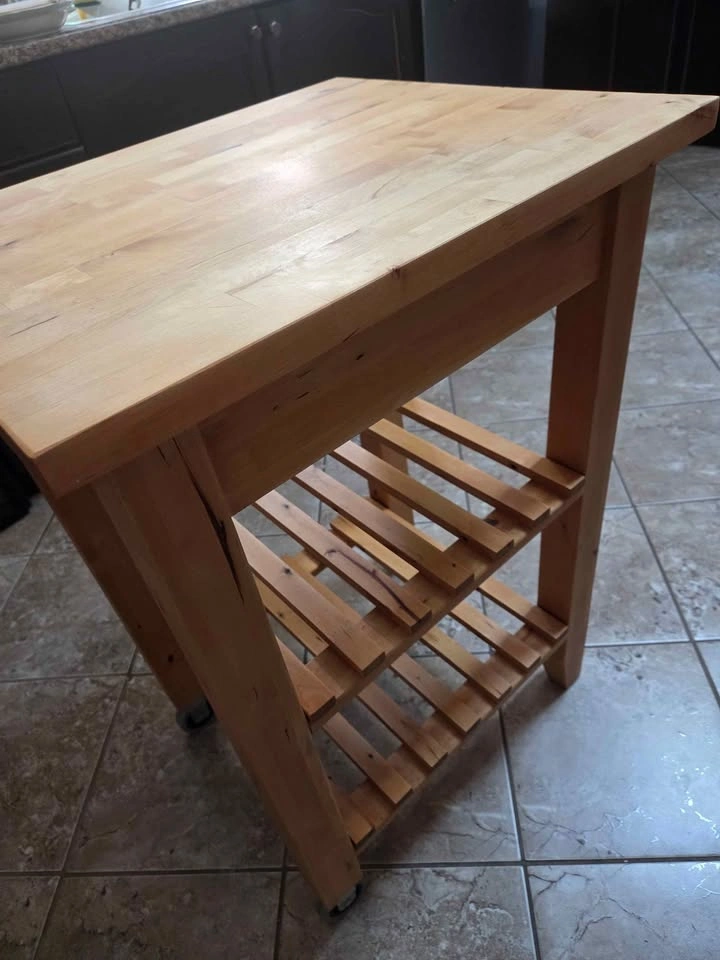 BEKVÄM Kitchen cart, beech - photo 3