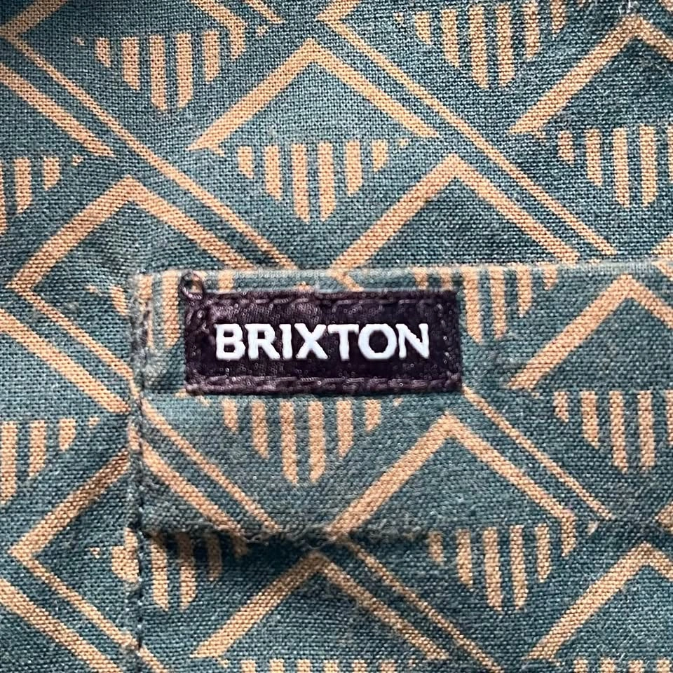 Brixton Green Geometric Charter Short Sleeve Shirt - Small - photo 3