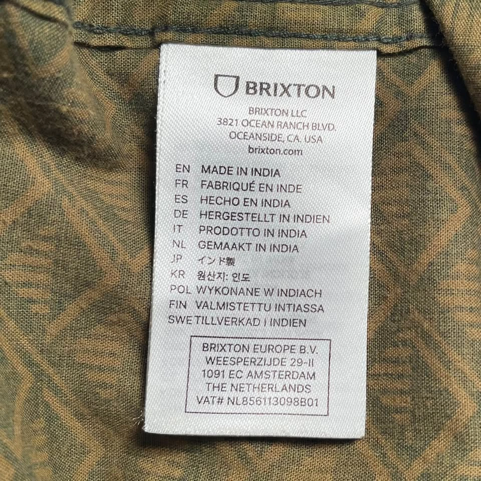 Brixton Green Geometric Charter Short Sleeve Shirt - Small - photo 4
