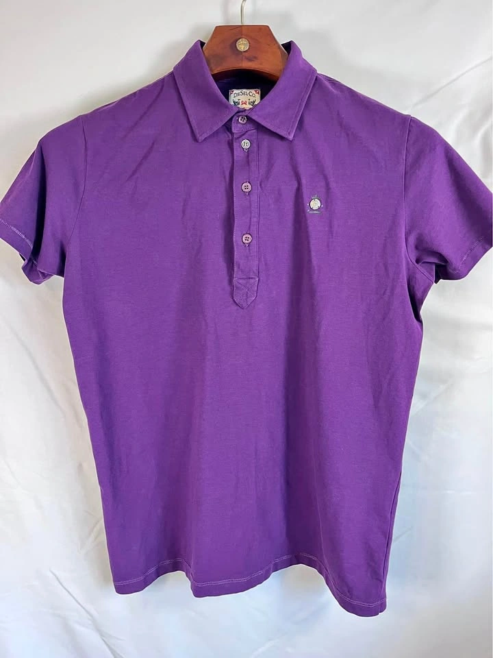 Diesel Co. Purple Stretch Cotton Polo Shirt: Men’s XL Slim Fit