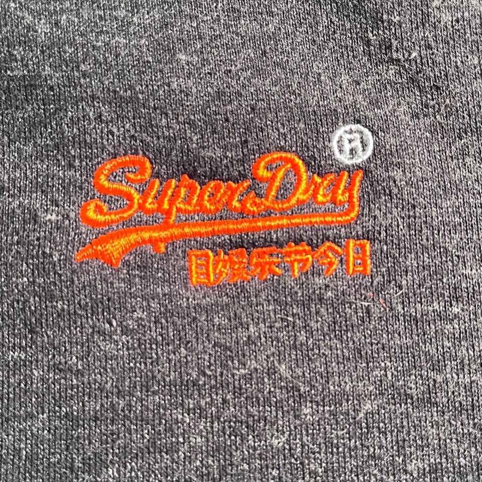 Superdry Orange Label Grey Full Zip Hoodie Men’s L - like new - photo 4