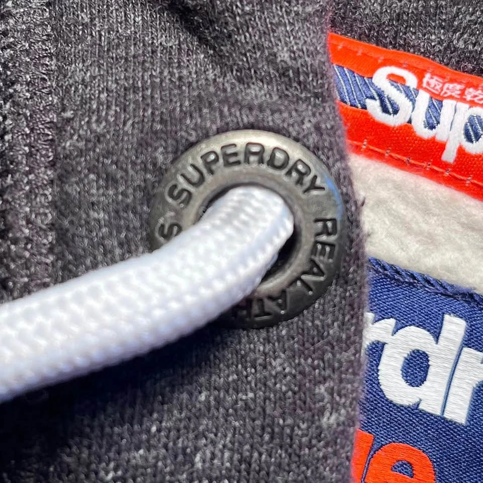 Superdry Orange Label Grey Full Zip Hoodie Men’s L - like new - photo 5