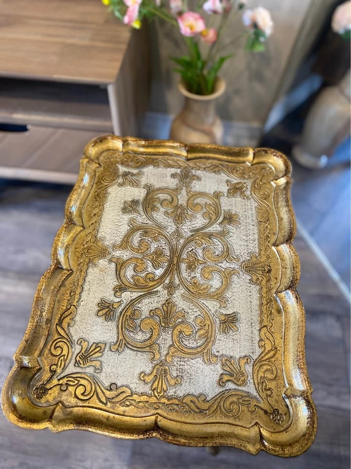 Vintage Italian Florentine Side Table - Authentic Stamped - photo 5