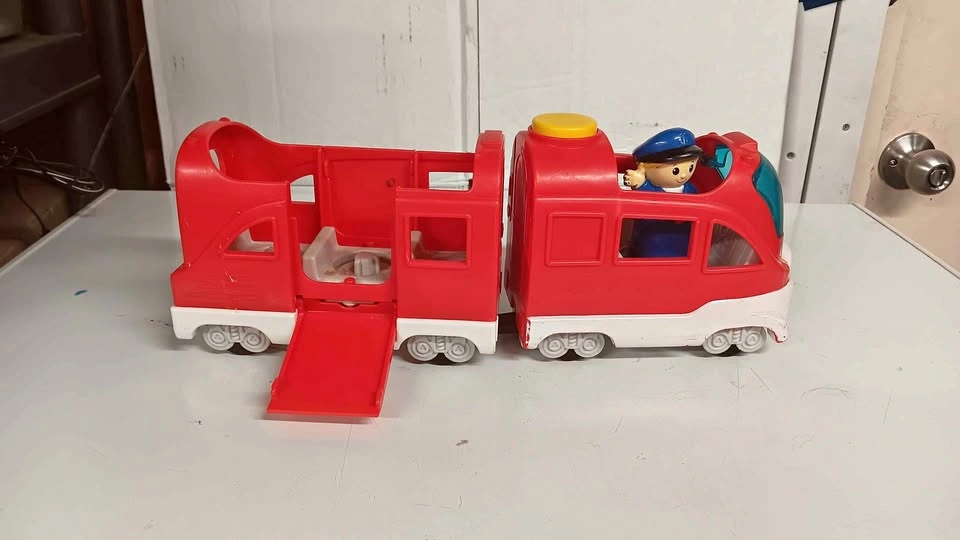 Fisher-Price Little People Red Toy Train with Conductor