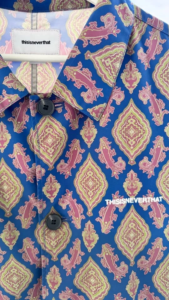 thisisneverthat Patterned Jacket / Mac Coat (Blue) - Size L - photo 2