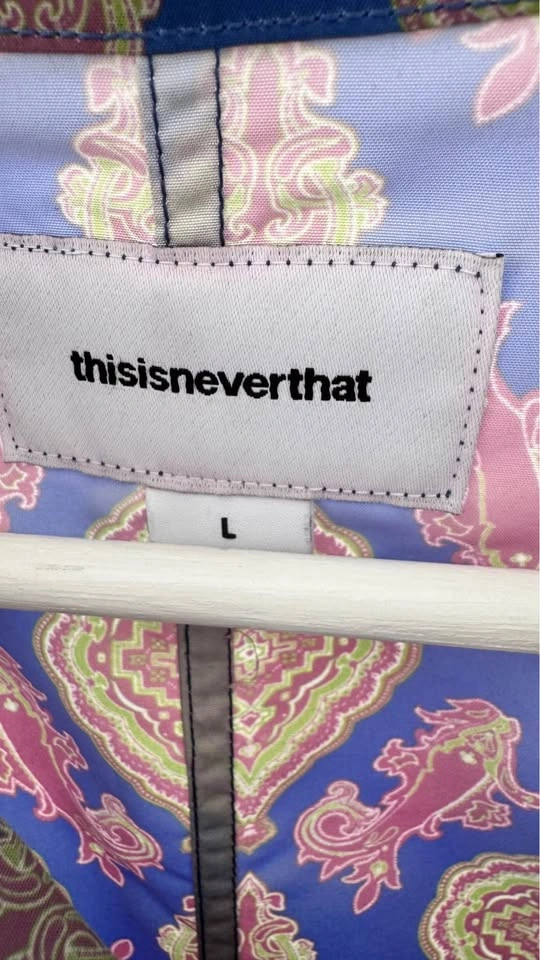 thisisneverthat Patterned Jacket / Mac Coat (Blue) - Size L - photo 3