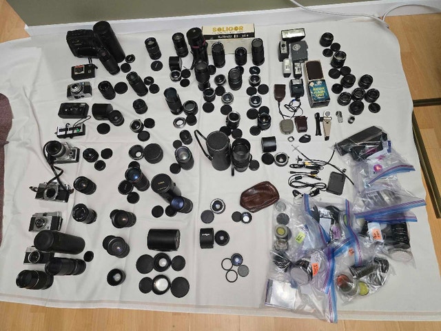 Huge Vintage Camera Lens & Accessory Lot