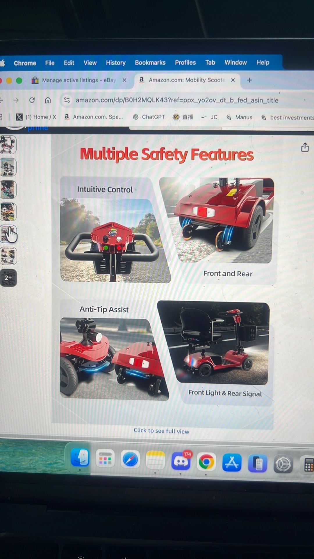 Foldable mobility scooter with removable battery - photo 5