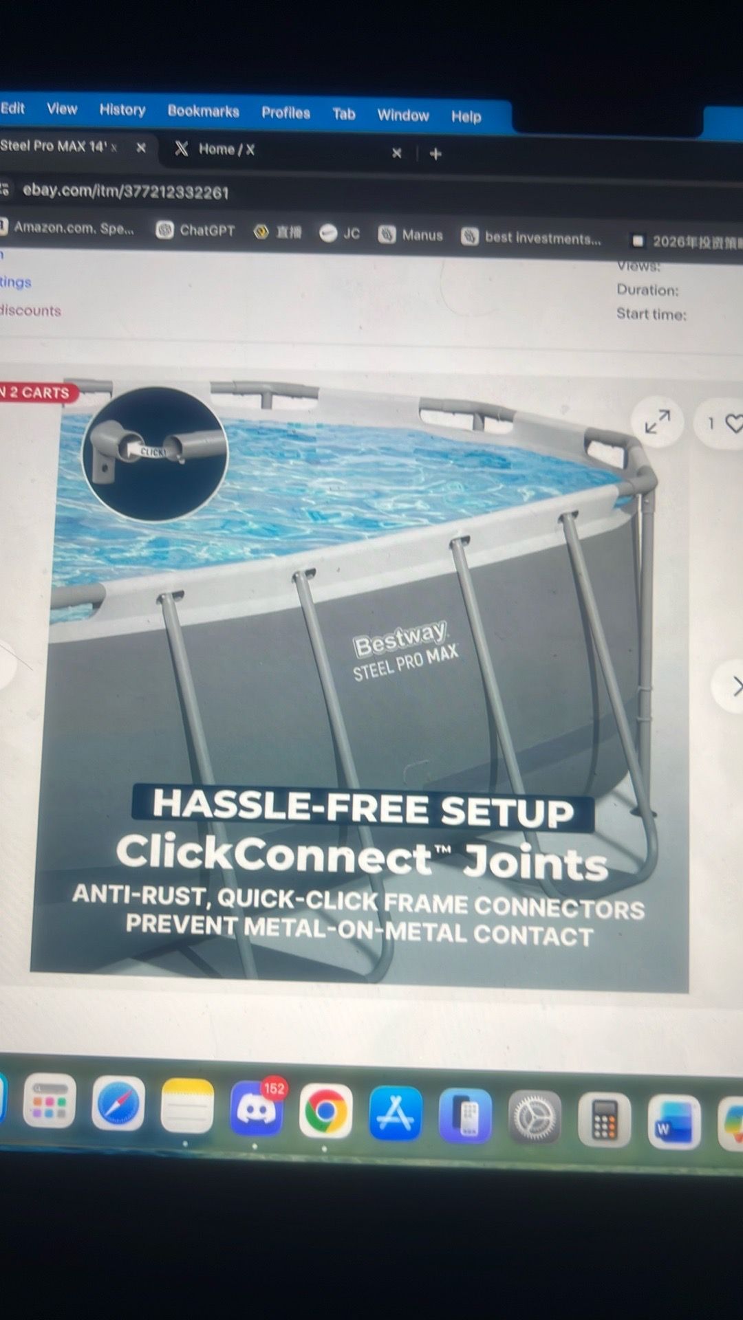 Bestway Steel Pro Max Pool 14' x 8.2' x 39.5" - photo 2