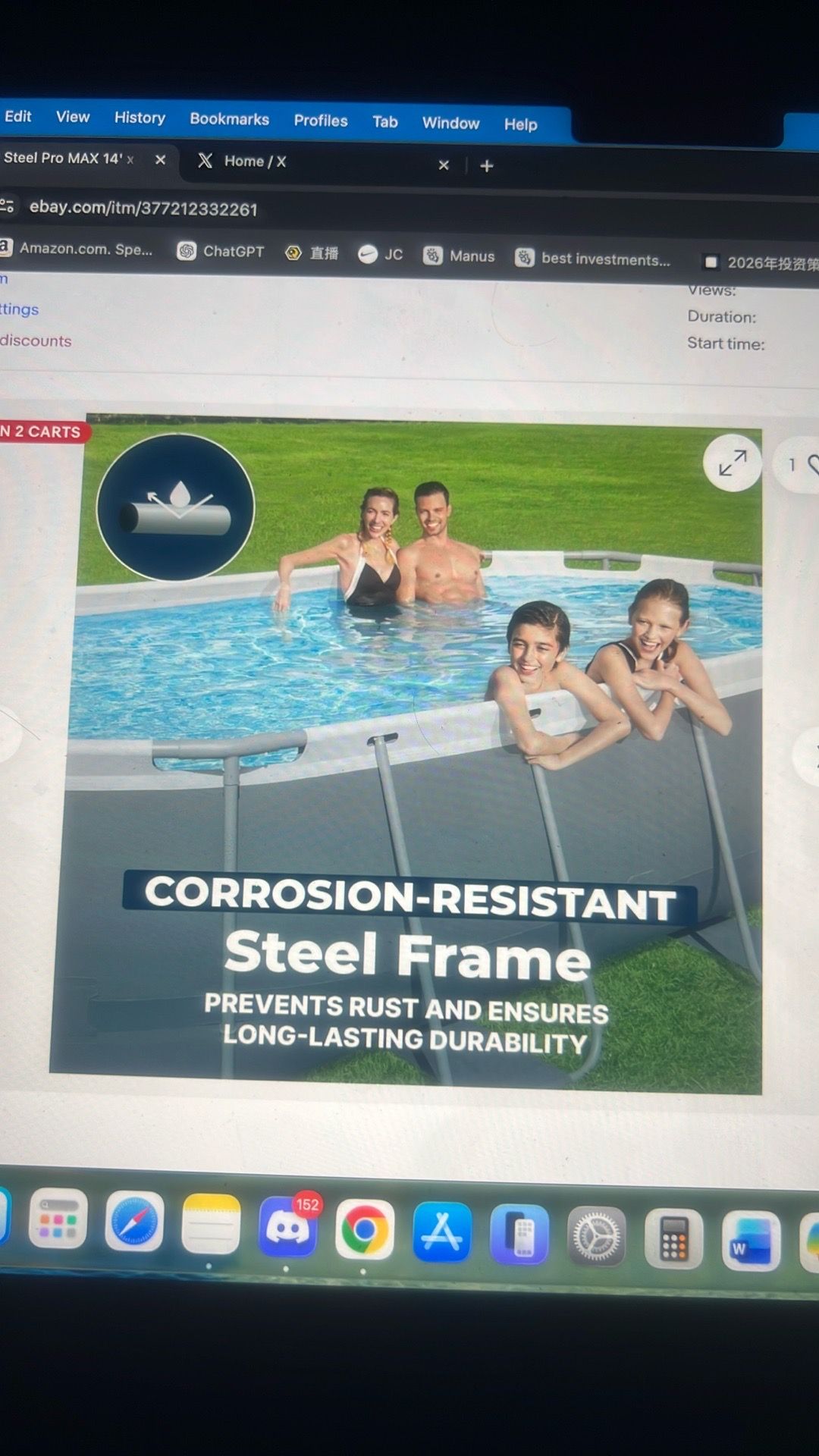 Bestway Steel Pro Max Pool 14' x 8.2' x 39.5" - photo 3