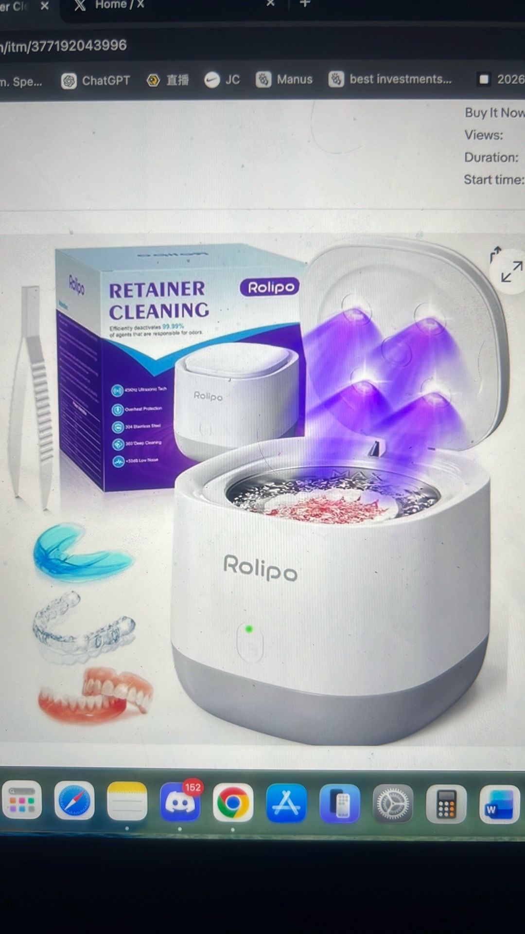 Ultrasonic retainer cleaner 320ml
