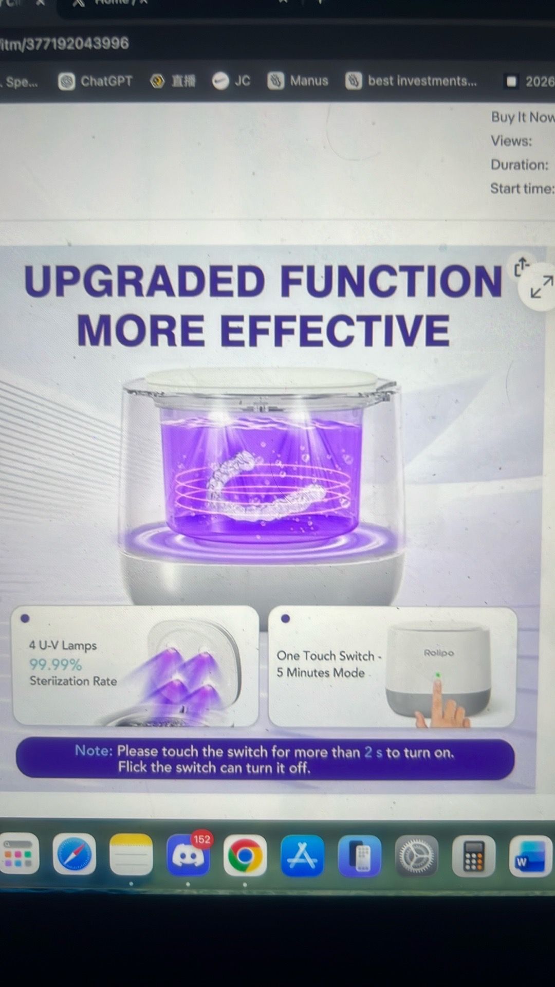 Ultrasonic retainer cleaner 320ml - photo 2