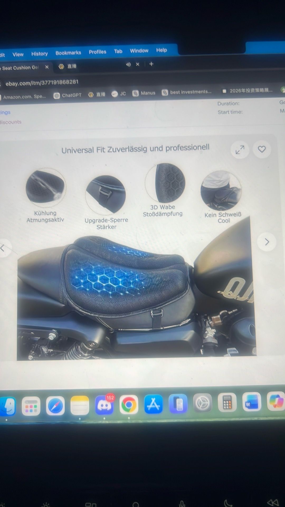 Motorcycle soft seat cushion. Gel pad foldable - photo 3