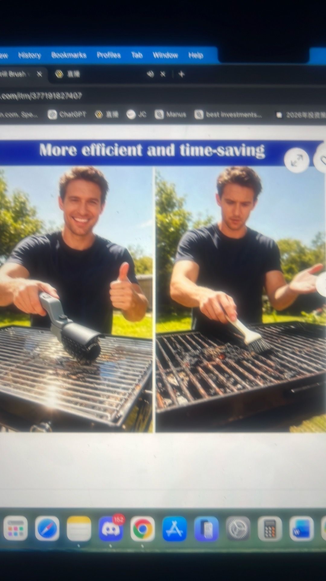 Cordless electric grill brush with adjustable angle - photo 5