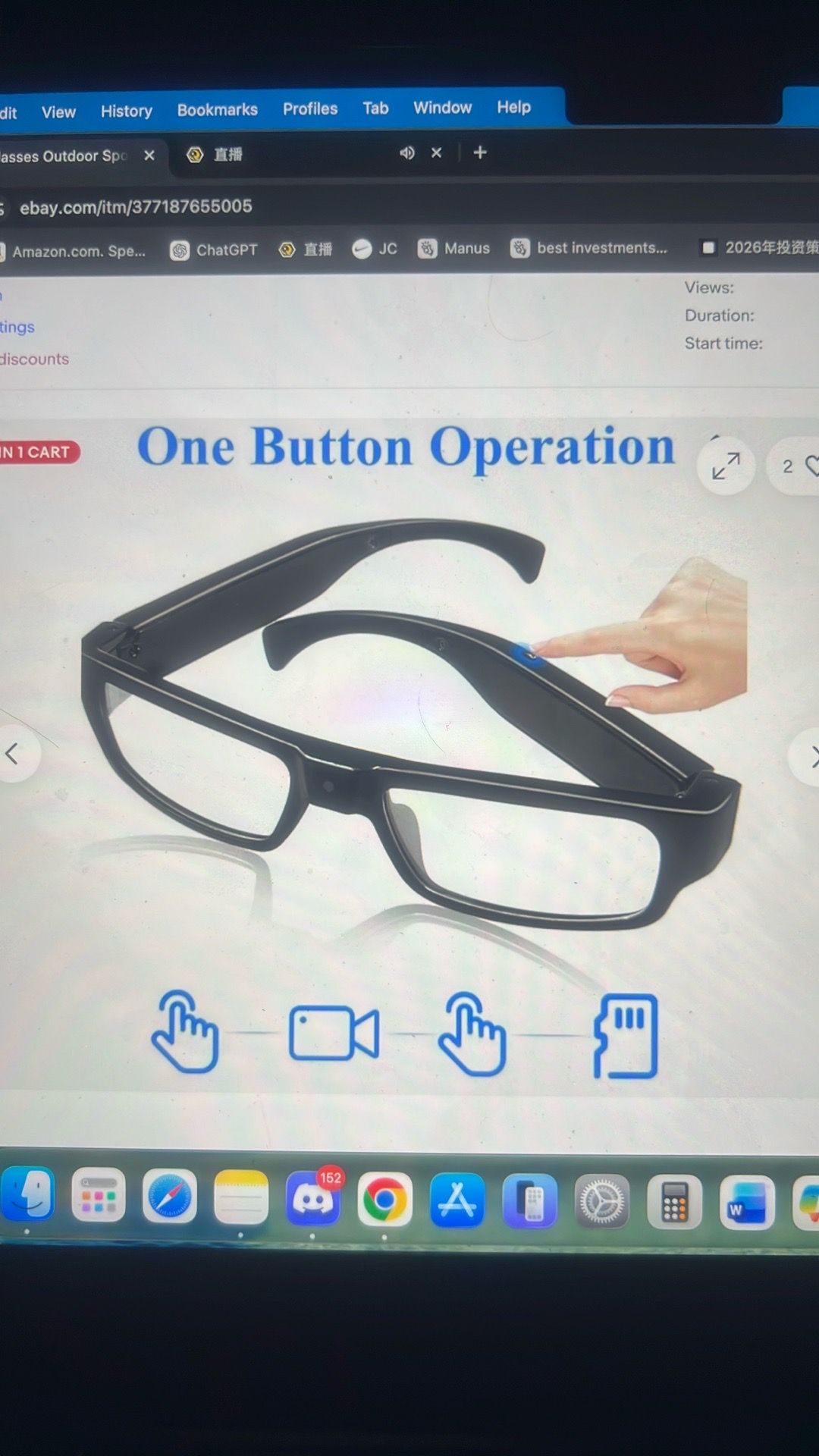 Camera glasses outdoor sport action - photo 2