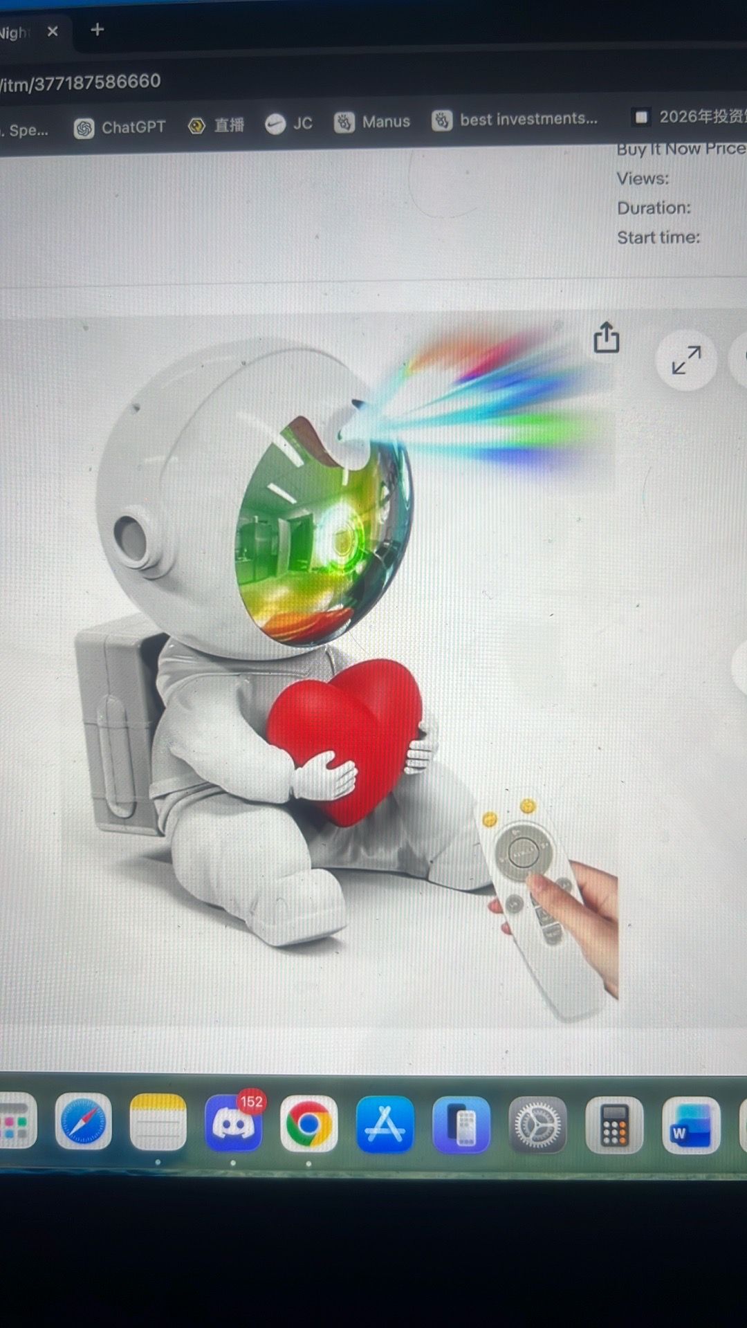 Astronaut projector galaxy night light