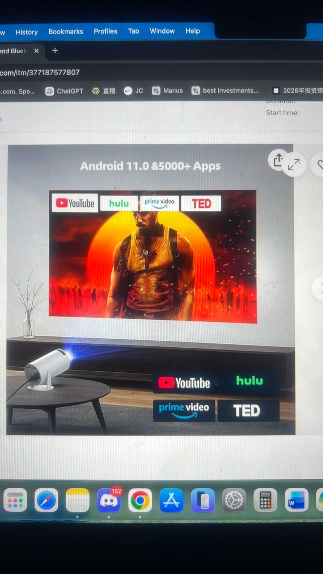 WiFi Bluetooth projector mini - photo 3