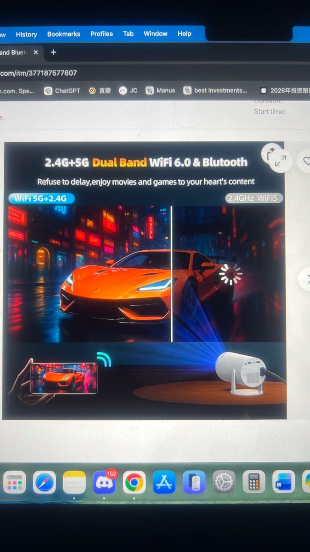 WiFi Bluetooth projector mini - photo 4