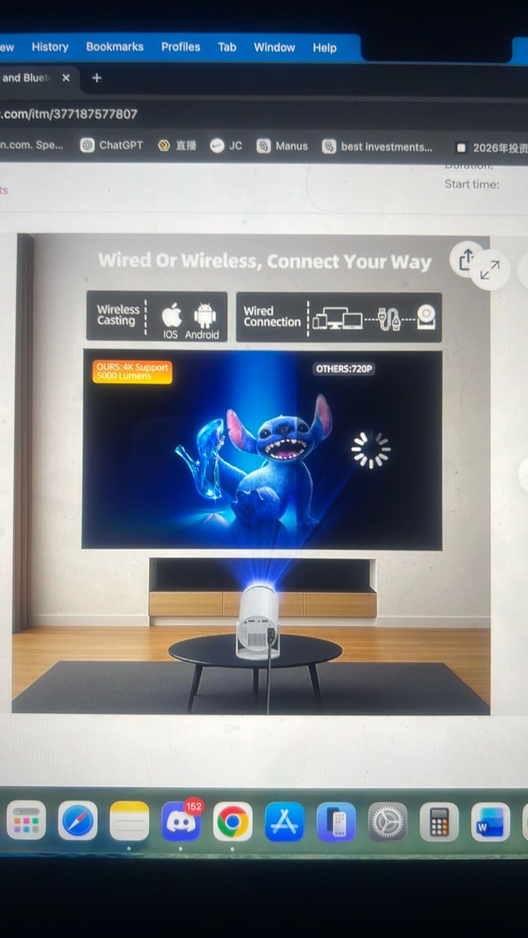WiFi Bluetooth projector mini - photo 5
