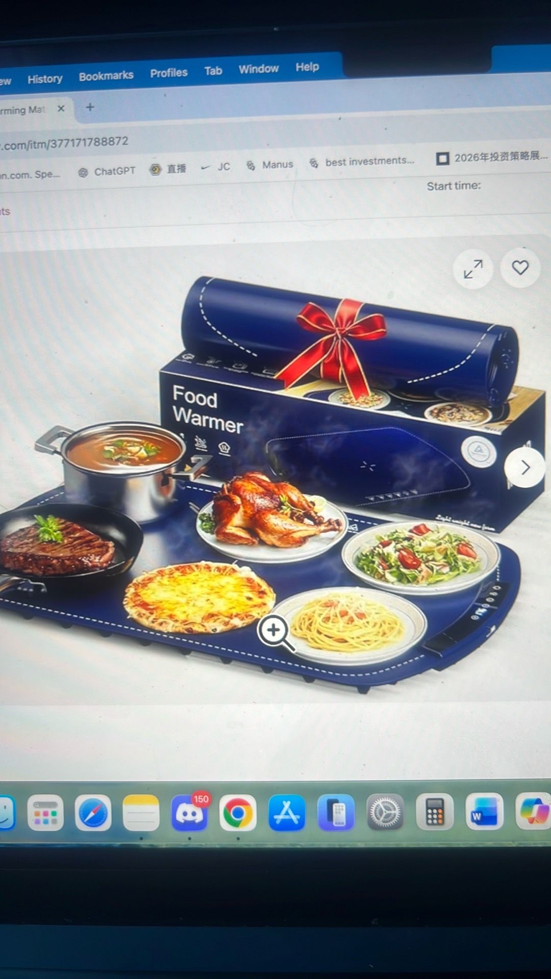 Electric food warming mats for countertop