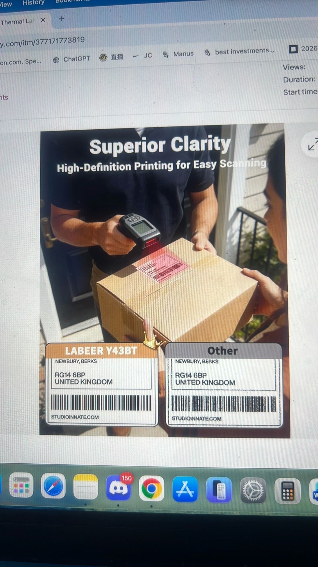 Bluetooth thermal label printer - photo 3