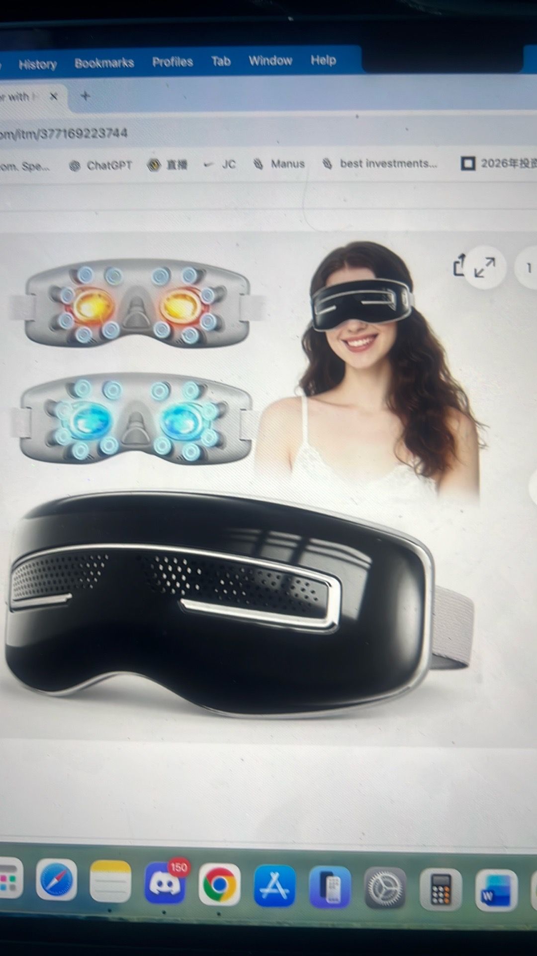 Eye massager with heat and cooling