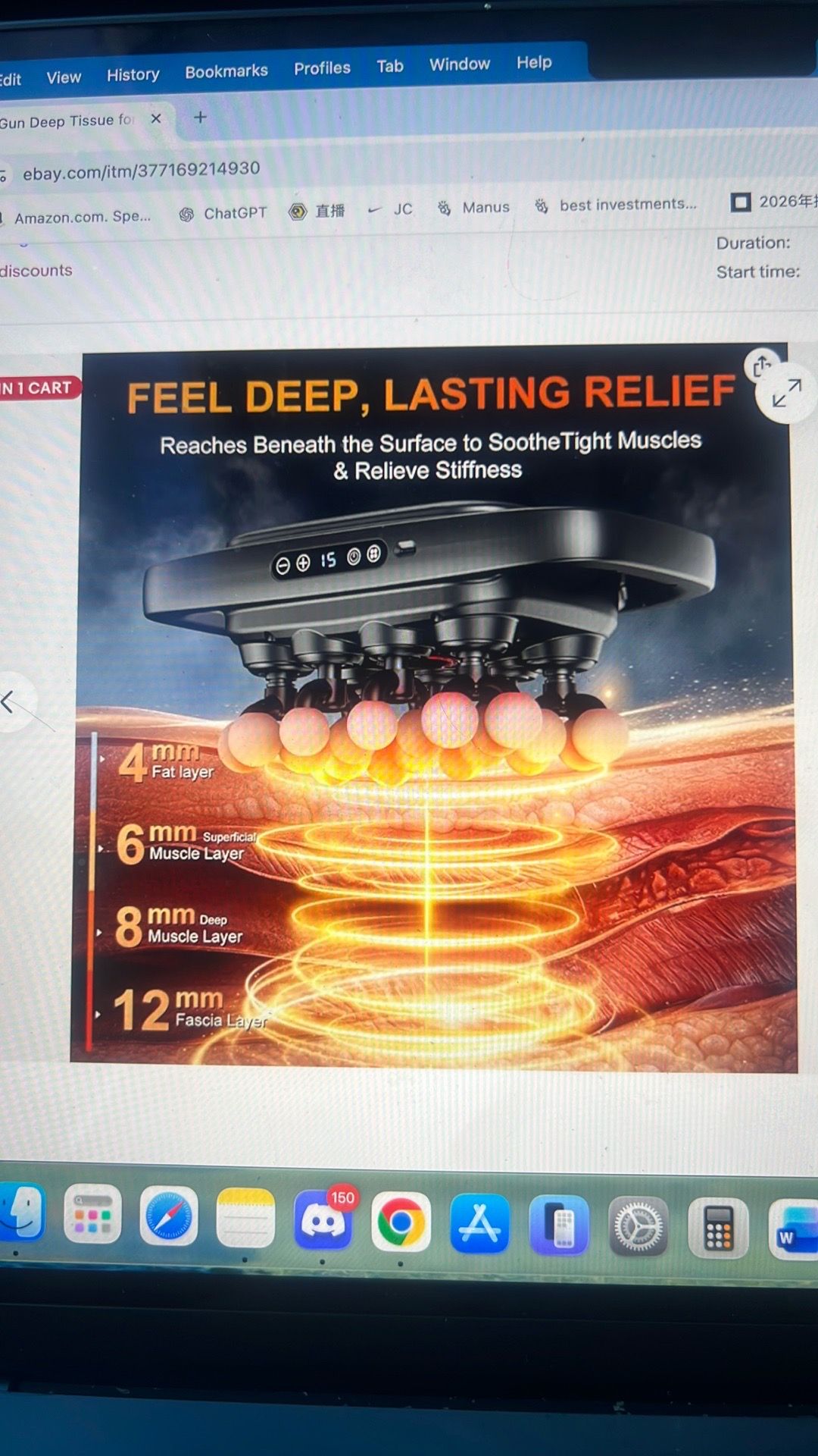 Massage gun deep tissue for pain relief - photo 2