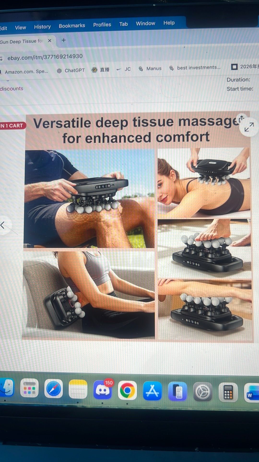 Massage gun deep tissue for pain relief - photo 3