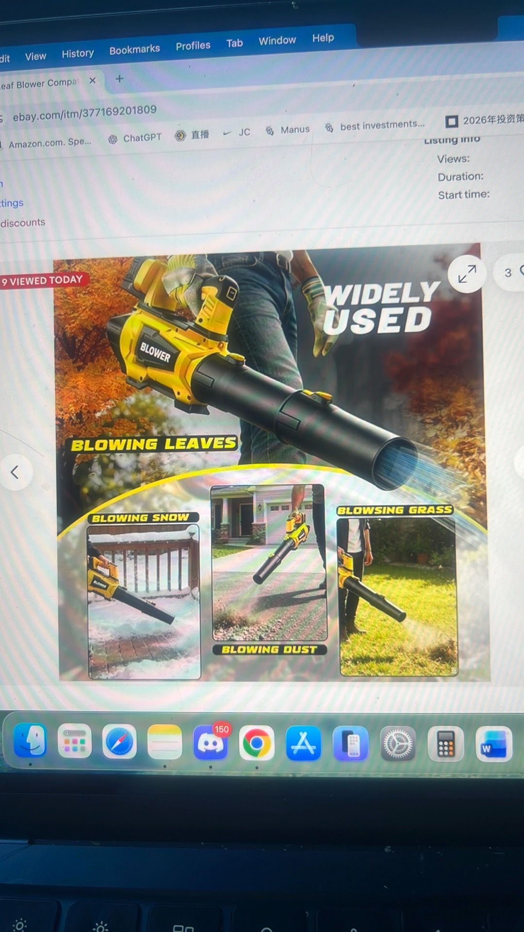 20v battery cordless blower ( no battery , tool only) - photo 4