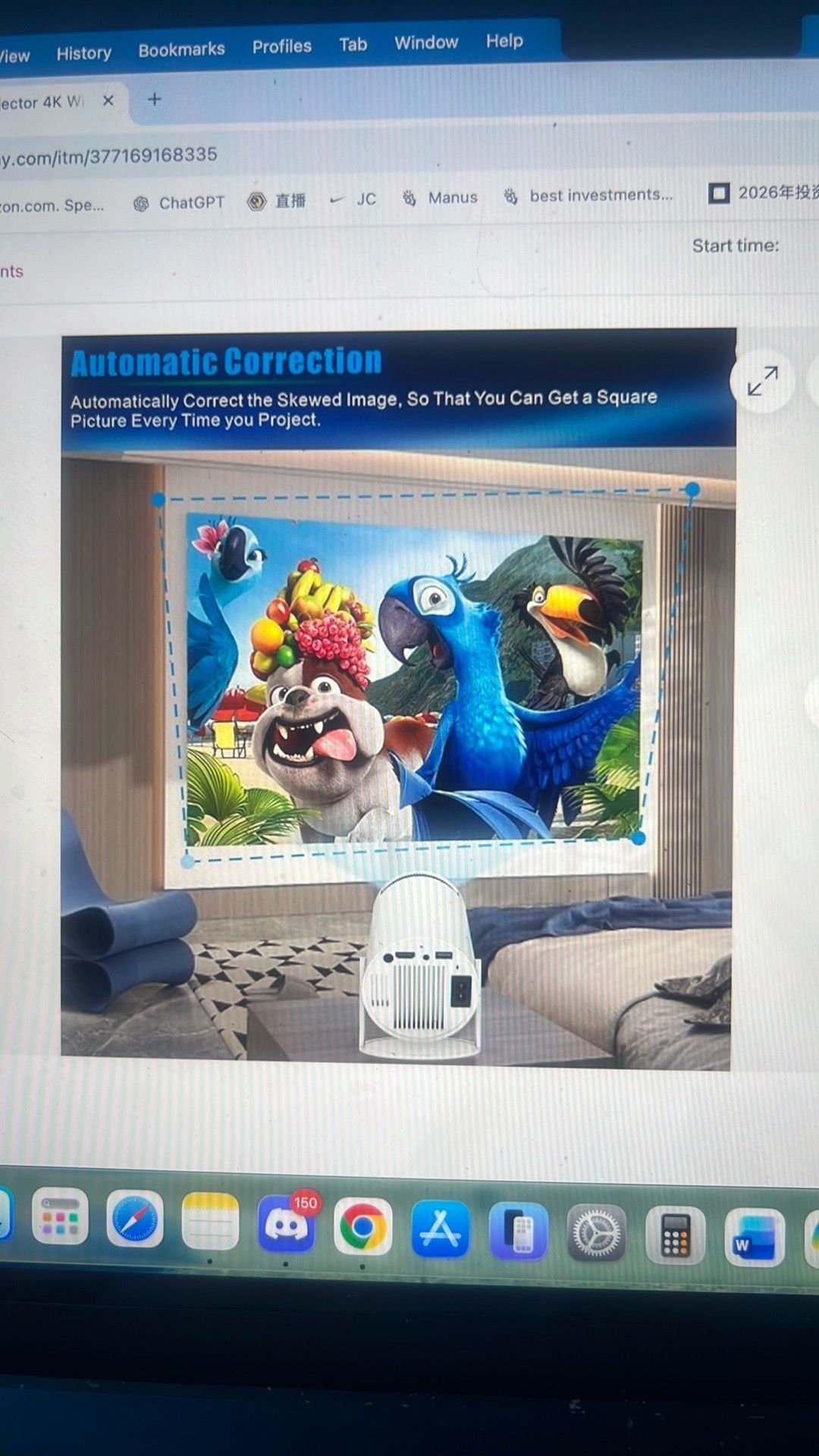 Portable projector 4K WiFi - photo 2