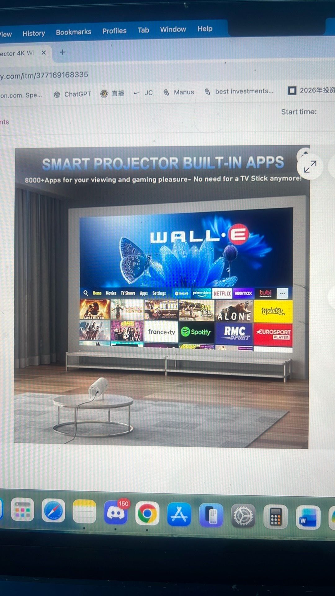 Portable projector 4K WiFi - photo 3