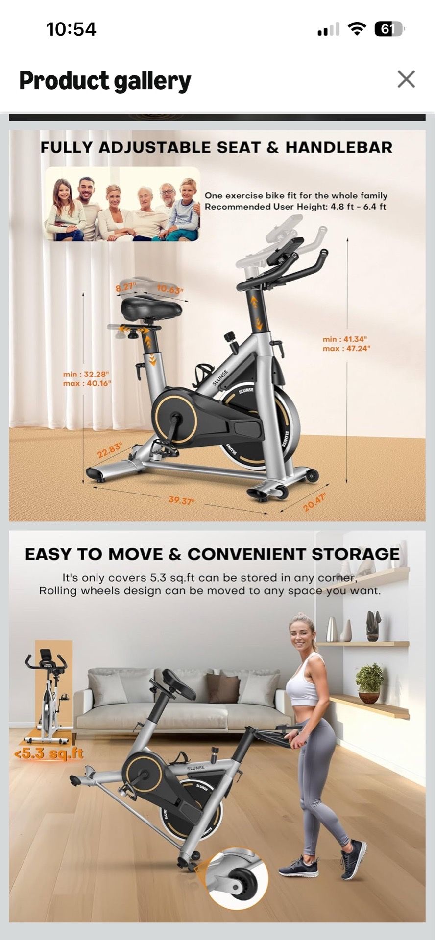 Bicycle for home gym