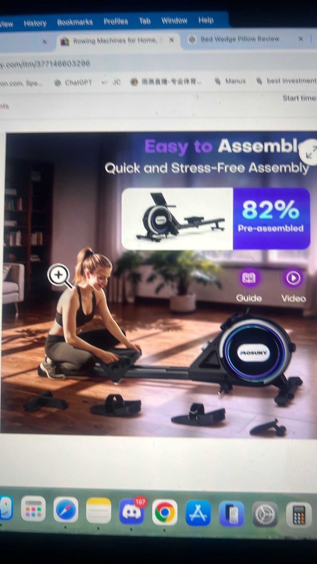 Rowing machines for home, 32 level adjustable resistance - photo 3