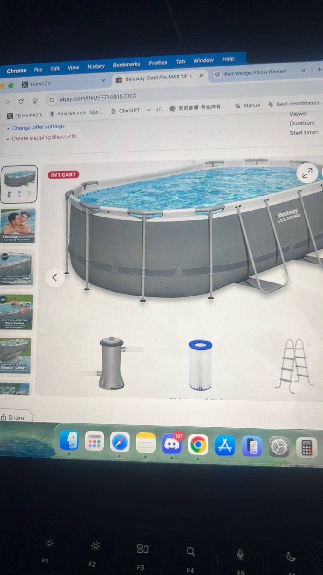 Bestway Steel Pro Max Swimming Pool 14' x 8'2" x 39.5"
