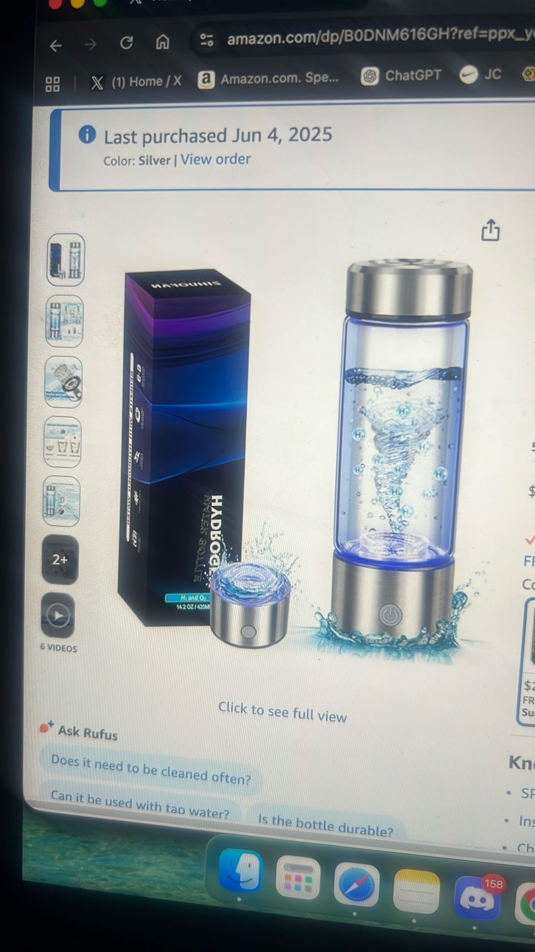 Hydrogen Water Bottle