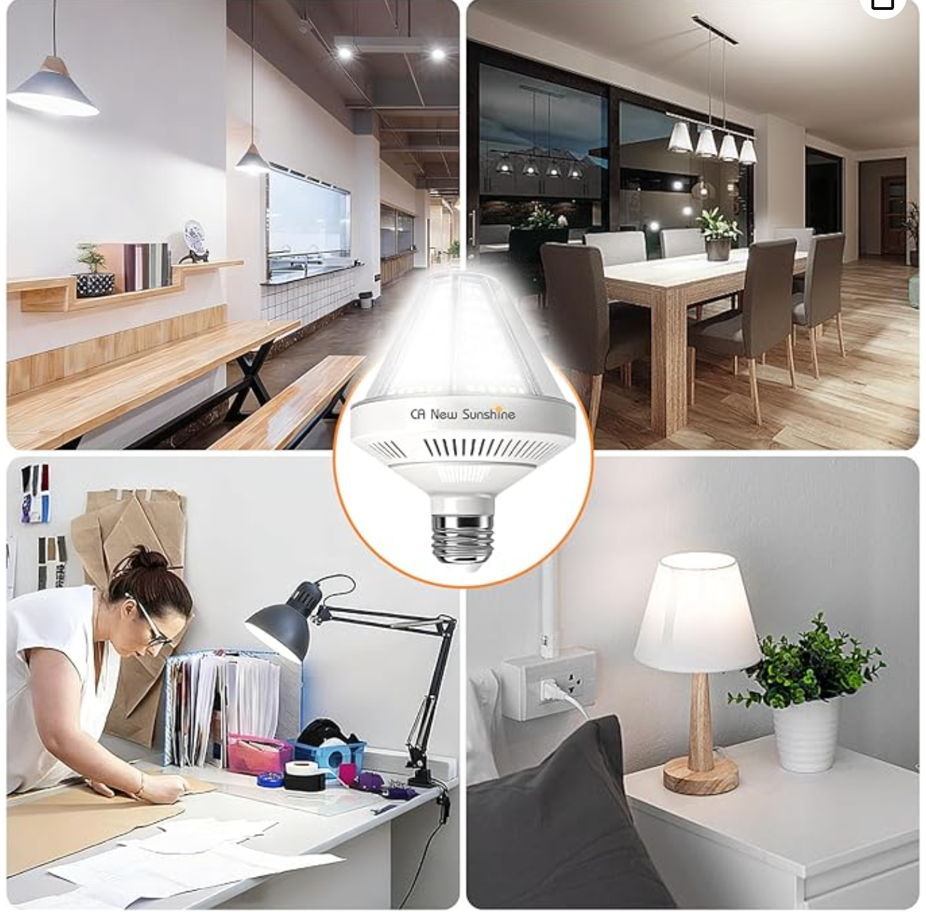 40W LED Corn Light Bulb 5000K Daylight White 6000 Lumen 2Pc - photo 5