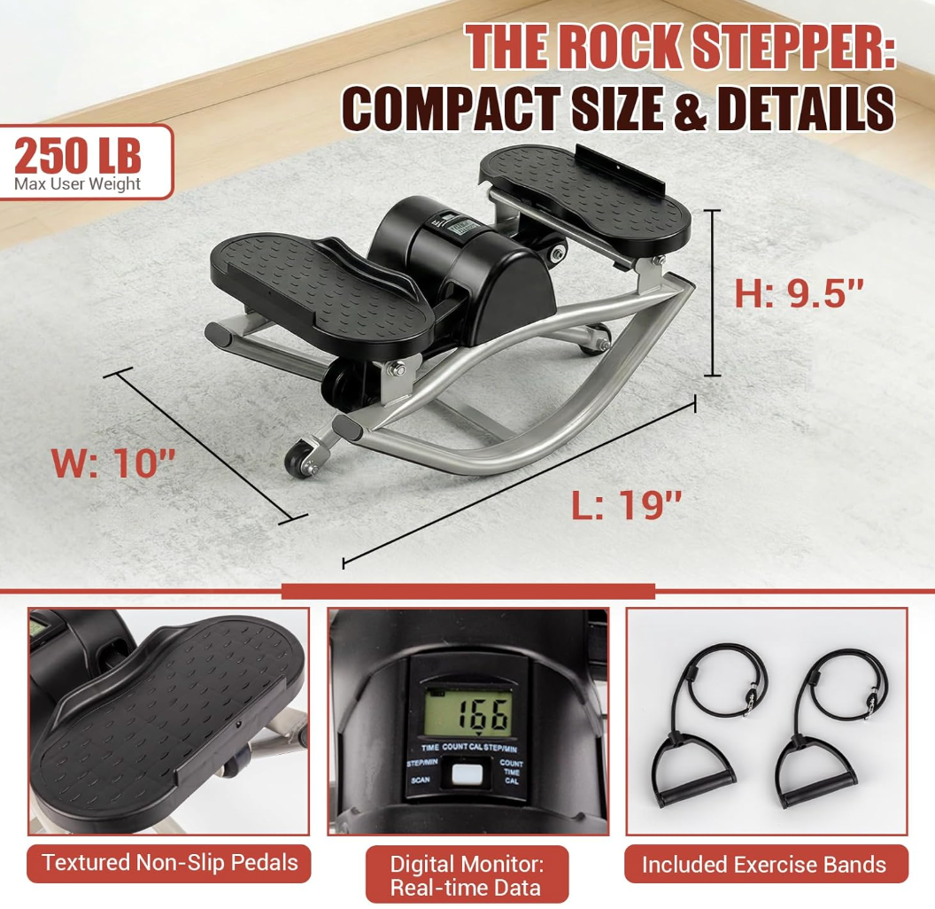 Rock Stepper for Exercise at Home, 300 LBS Capacity - photo 3