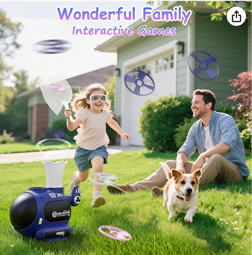 4-in-1 Kids Outdoor Game Toy, Auto Disc Launcher, Jump Dodge - photo 3