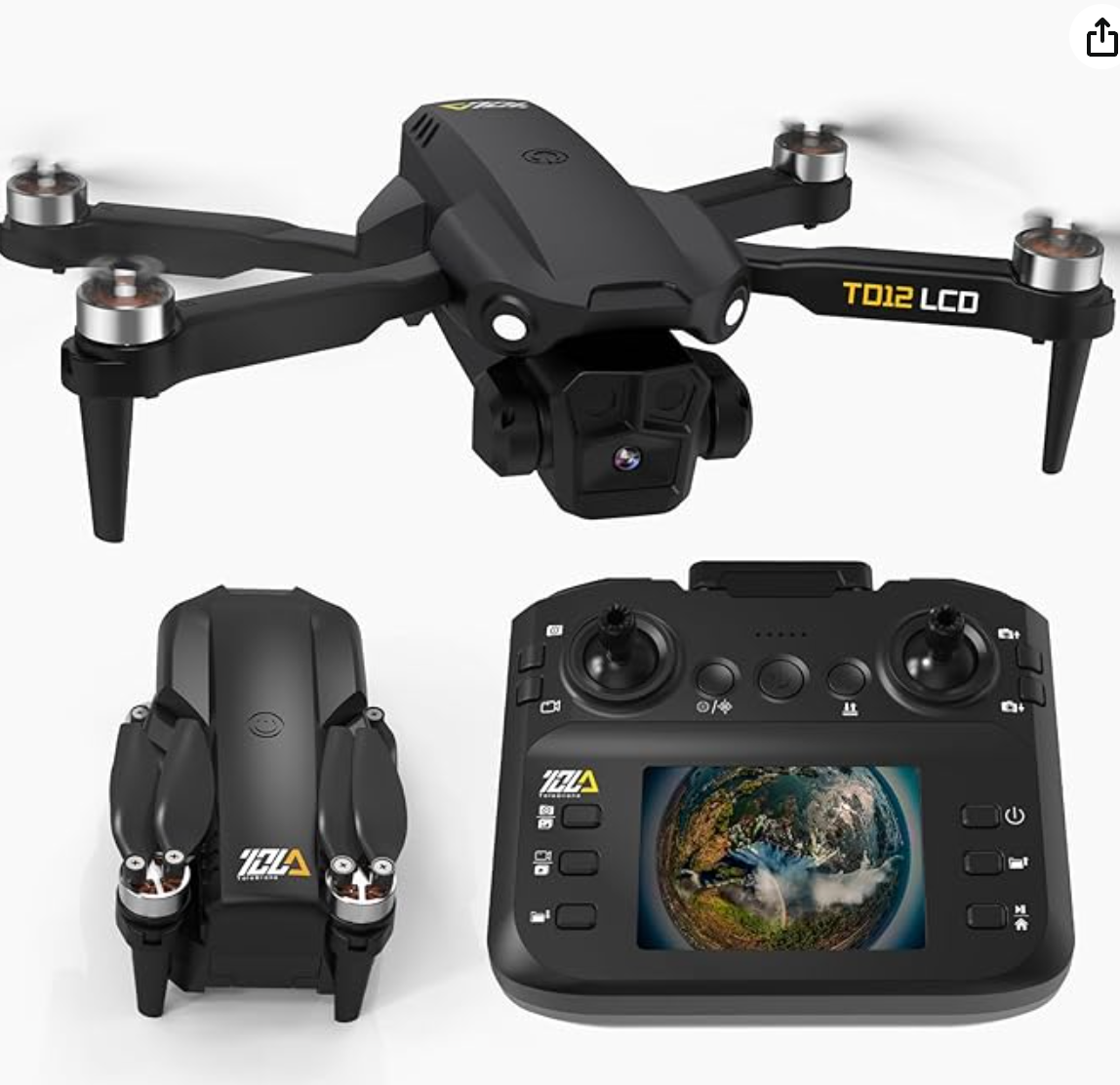 Drone with Camera LCD Screen RC FPV Drone with Brushless Motor