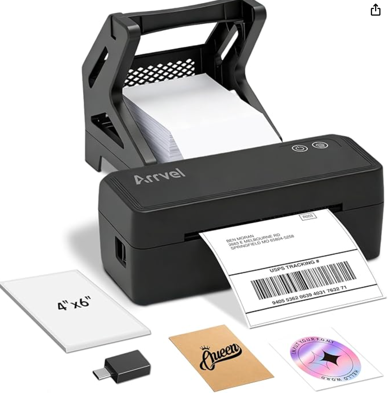 Bluetooth Thermal Label Printer with Stand, Wireless 4x6 Shippin