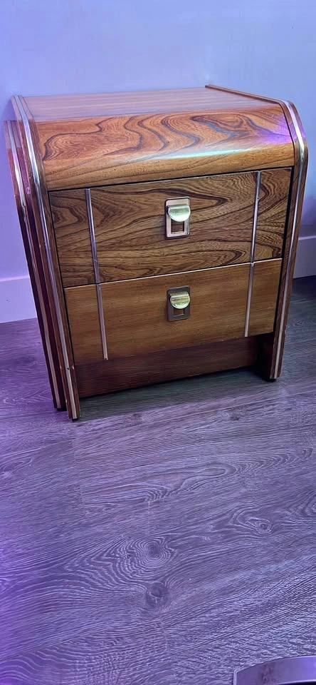 Vintage Waterfall Revival Cabinet