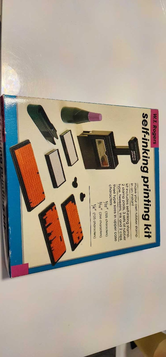W.T. Rogers Self-Inking Printing Kit