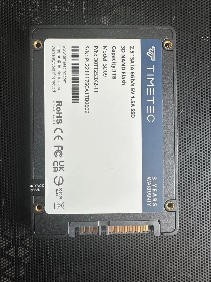 Timetec SD09 1TB SATA SSD – Excellent Condition, 100% Health - photo 3