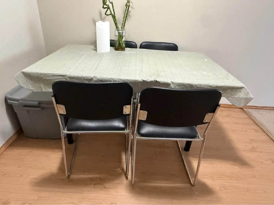 Glass Top Dining Table with 4 Chairs - photo 3