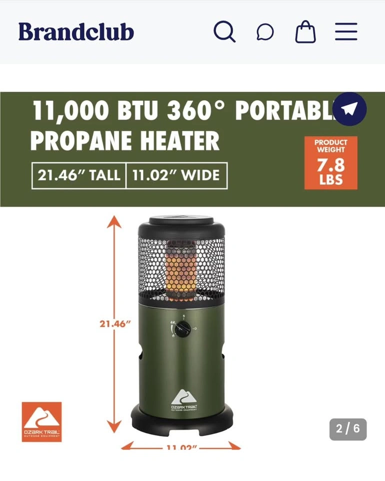 Ozark Trail 360 Degree Propane Portable Outdoor Heater - photo 2