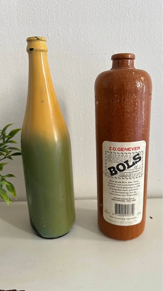 Vintage Bols Genever Bottle & Hand-Painted Lighthouse Bottle Dec - photo 2